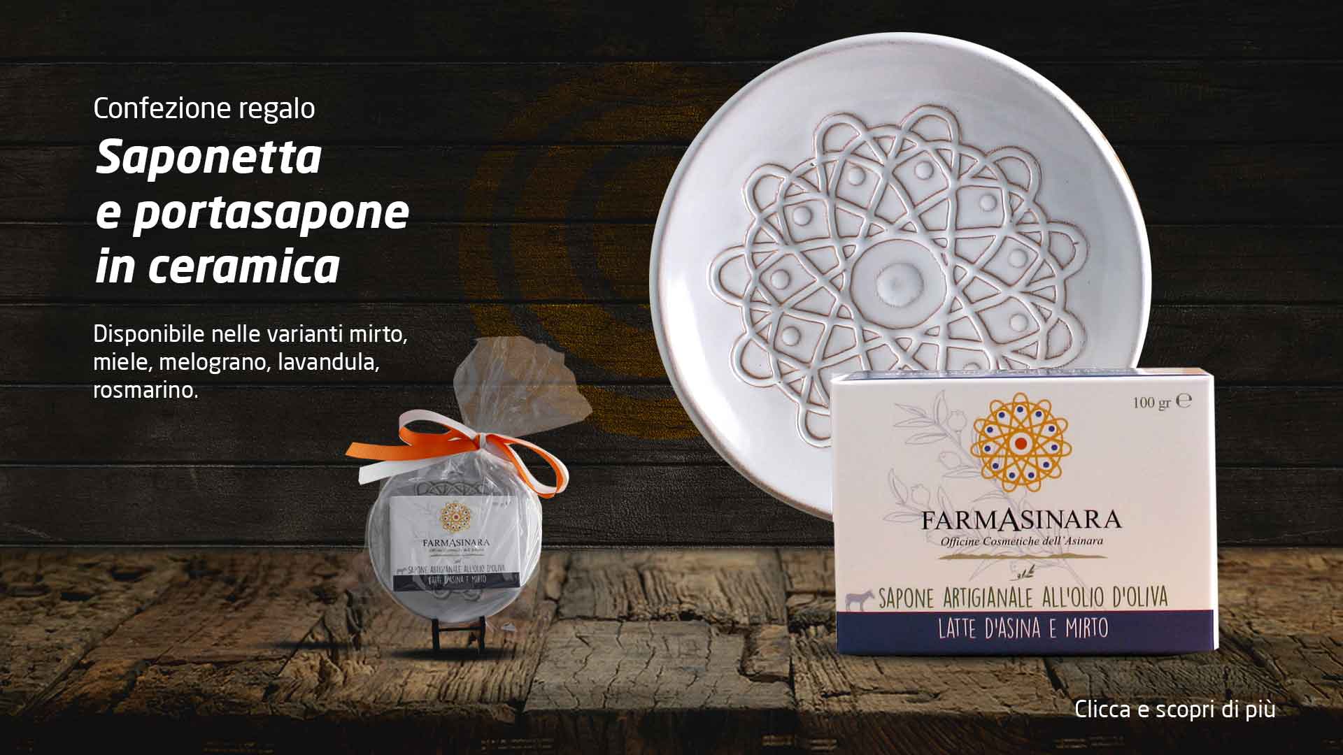 Confezione regalo Saponetta e porta sapone in ceramica