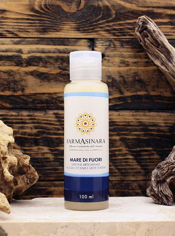 Farmasinara - Sapone artigianale all`olio d`oliva e latte d`asina “Mare di fuori” 100 ml