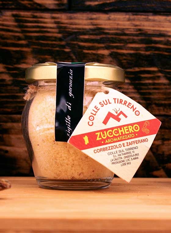 Colle sul Tirreno - Zucchero aromatizzato al corbezzolo e zafferano 100 g